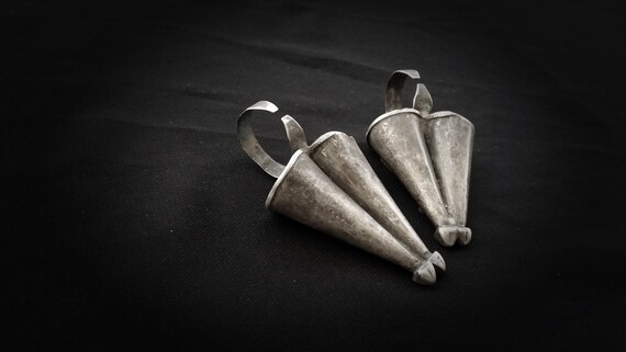 Poids d'oreilles argent Ancienne Authentique Ethn… - image 6