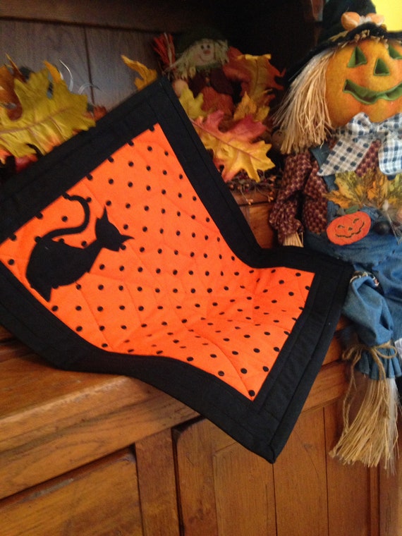 Quilted Halloween Placemats Hallo Kitty Etsy