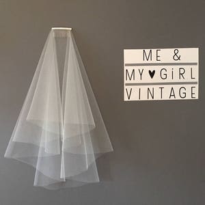 Cut Edged Simple Sheer Wedding Veil