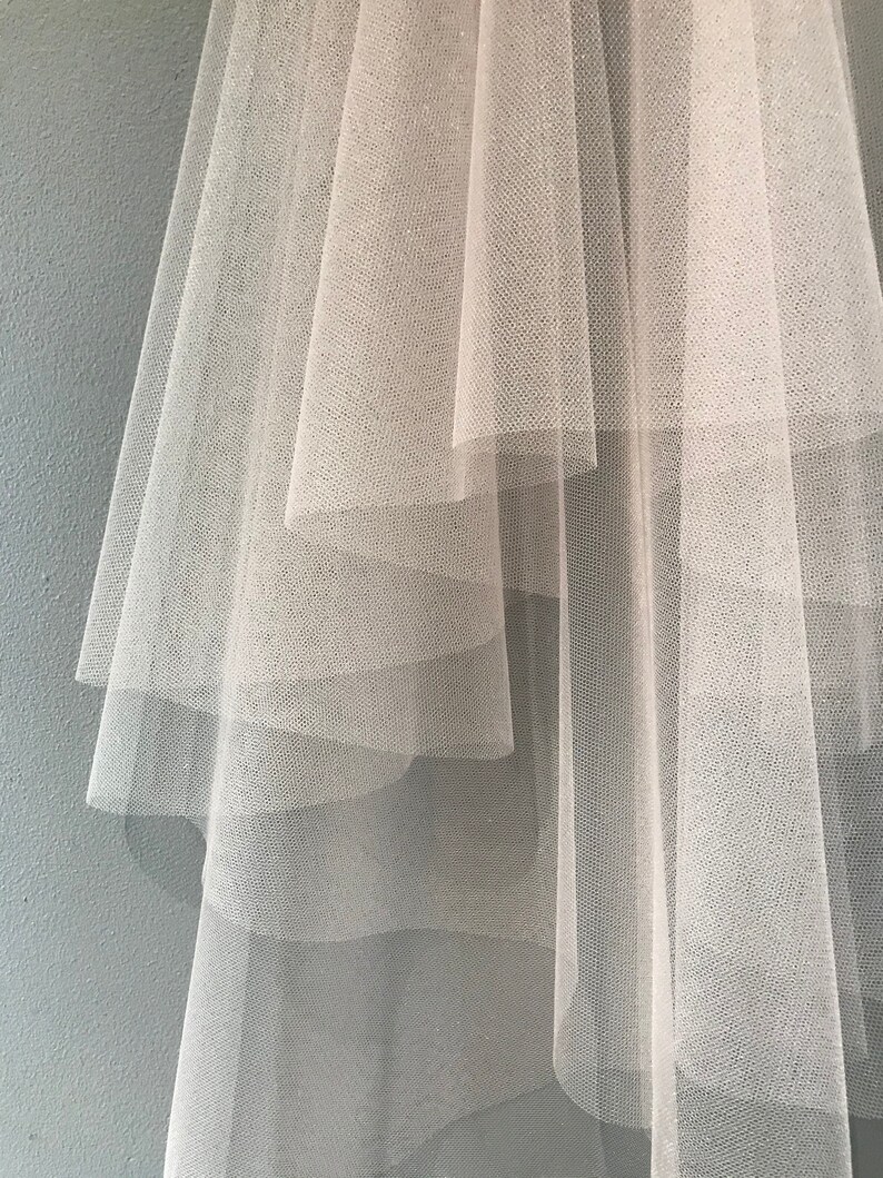 Blush coloured wedding veil Etsy
