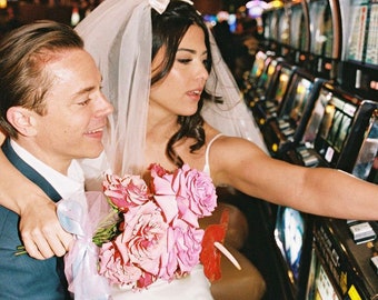 60s style bouffant short veil with double bow