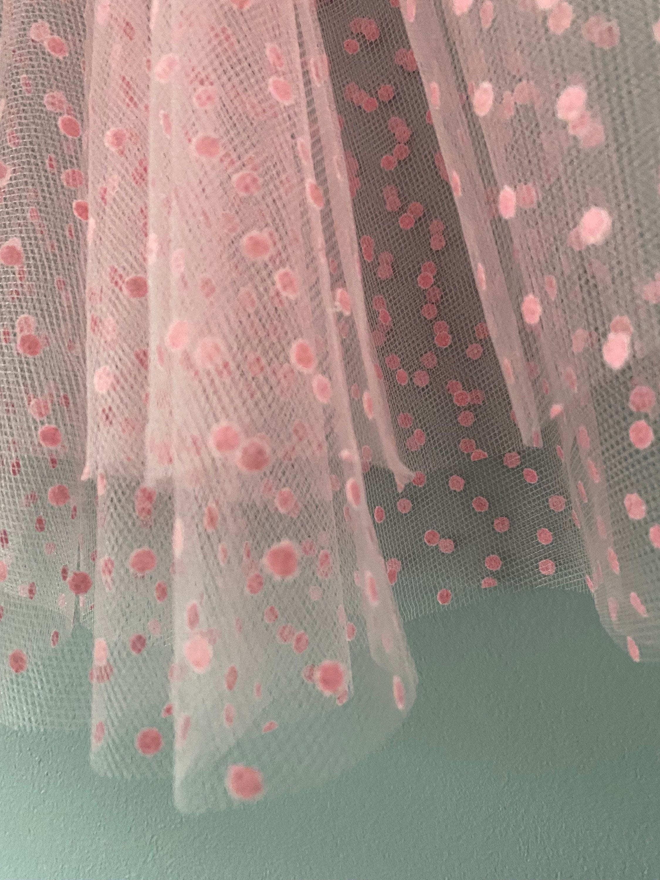 Pink polka dot bow veil ? Pink Polka Dot Spotty Short Wedding Veil With Bow - Etsy  main image 4