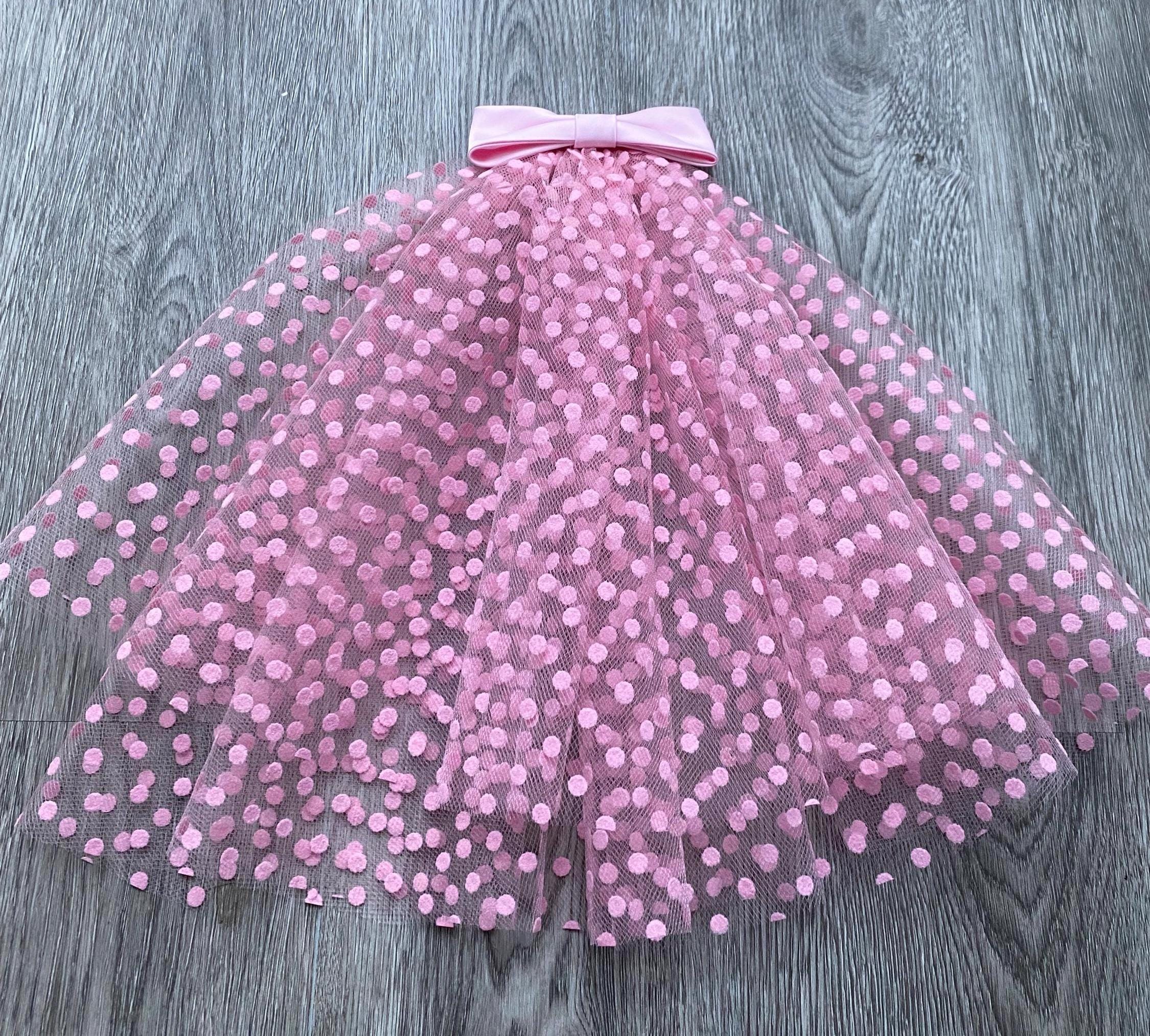 Pink Polka Dot Spotty Short Wedding Veil With Bow - Etsy 
