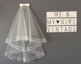 Ribbon Edged Wedding Veil