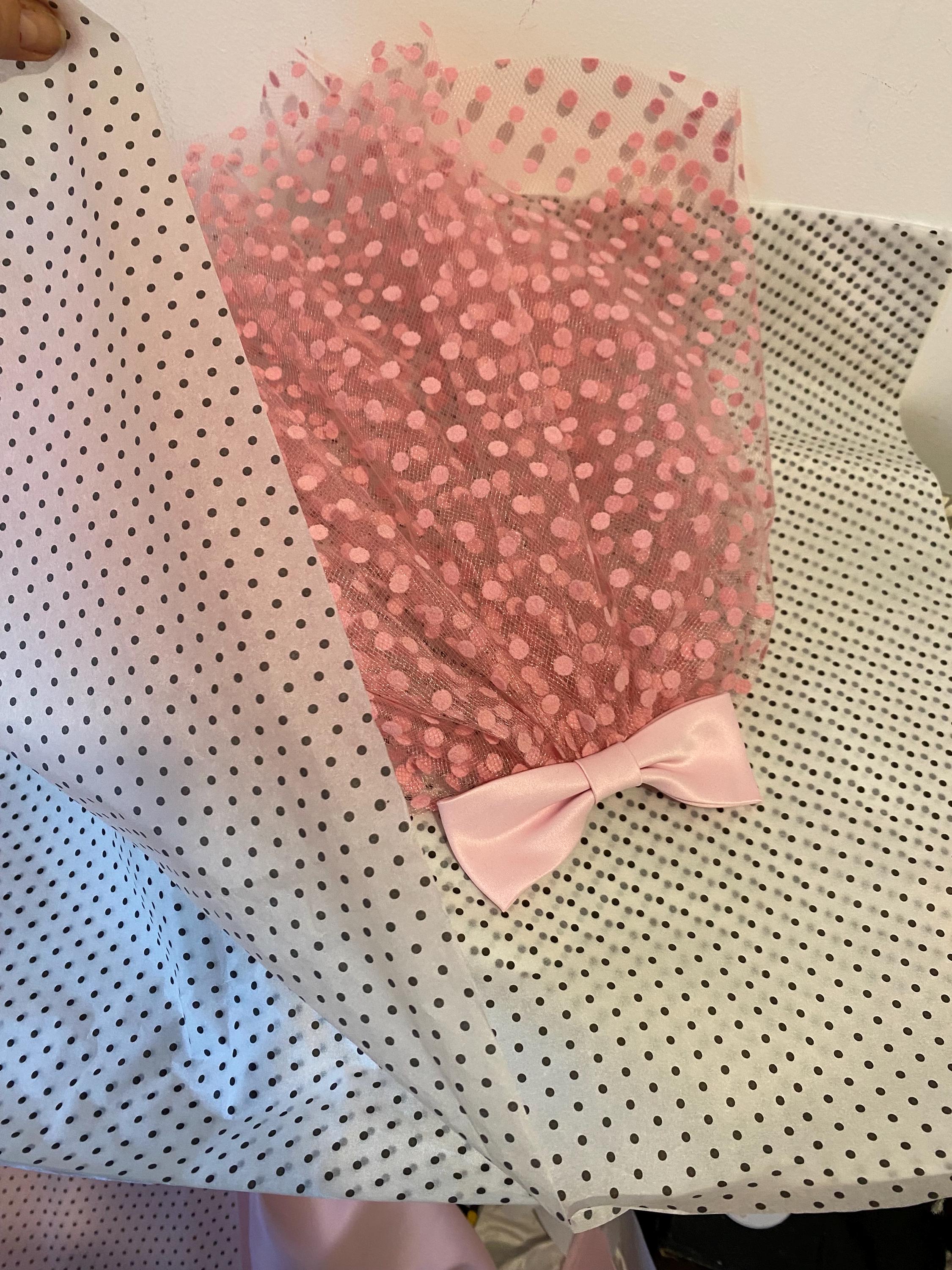 Pink Polka Dot Spotty Short Wedding Veil With Bow - Etsy  display picture 1