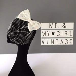 Lace Bow Wedding Birdcage veil
