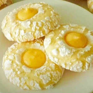 Cracked Lemon Cookies with Lemon Curd Recipe, Lemon Lovers Pastries, Digital Download Homemade Baking Recipes