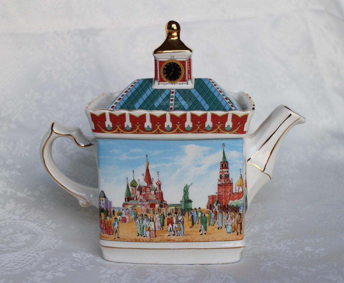 Russian Collection Sadler Teapot Sadler Red Square Tea Pot Etsy