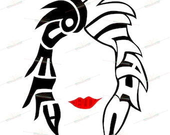 Arte de palabras de Cruella De Vil