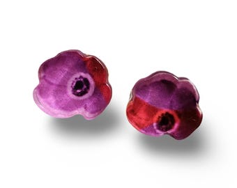 Kalaniyot, Israeli Flower Earrings, Bat Mitzvah Gift, Poppy Anemone Earrings, Negev Earrings, Israeli Jewelry, Shalom Jewelry