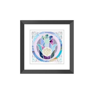 Birkat Banot Hamsa Jewish Nursery Baby Decor Baby Girl Hebrew Framed Blessing