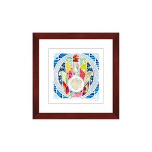 Birkat Banot Jewish Daughter Blessing Baby Girl Gift Hamsa Nursery Decor Hebrew Framed Blessing