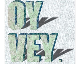 Oy Vey Jewish Card, Jewish Humor Folded Cards