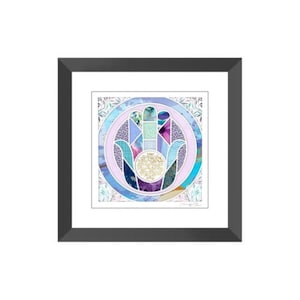 Birkat Banot Hamsa Jewish Nursery Baby Decor Baby Girl Hebrew Framed Blessing