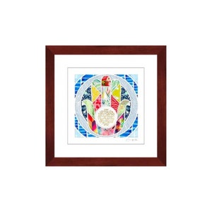 Birkat Banot Jewish Daughter Blessing Baby Girl Gift Hamsa Nursery Decor Hebrew Framed Blessing