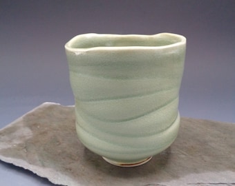Tea Cup, Wheel Thrown Porcelain, Functional Pottery, Artisan Glaze, One of a Kind