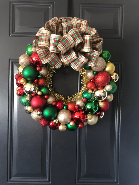 Christmas Wreath Holiday Wreath Winter Wreath Ornament Etsy