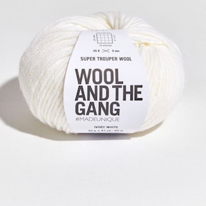 Wolle und die Gang Super Trooper Garn, 100% Merino, verschiedene Farben Ivory White