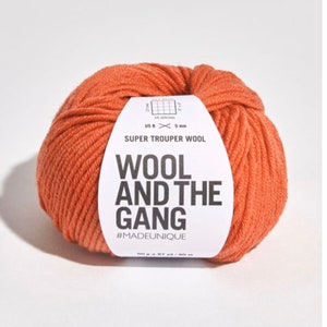 Wolle und die Gang Super Trooper Garn, 100% Merino, verschiedene Farben Sandstone Orange