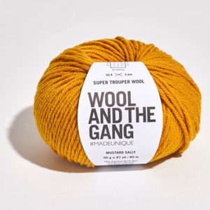 Wolle und die Gang Super Trooper Garn, 100% Merino, verschiedene Farben Mustard Sally