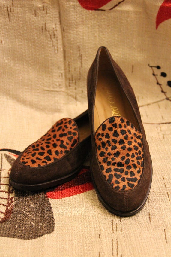 franco sarto cheetah loafers