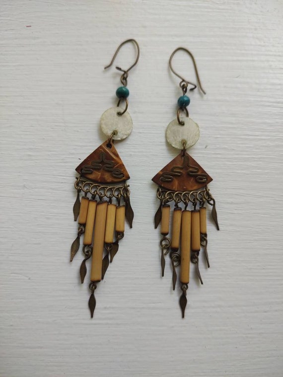 Vintage Handmade Earrings ~ Native American Made ~ Na… - Gem