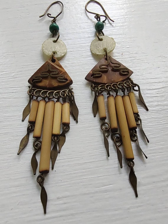 Vintage Handmade Earrings ~ Native American Made ~ Na… - Gem