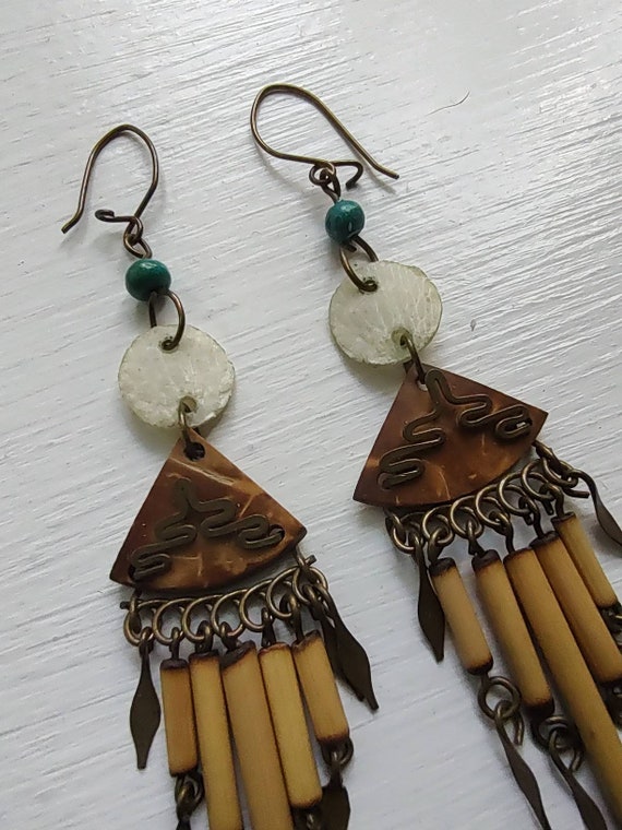 Vintage Handmade Earrings ~ Native American Made ~ Na… - Gem