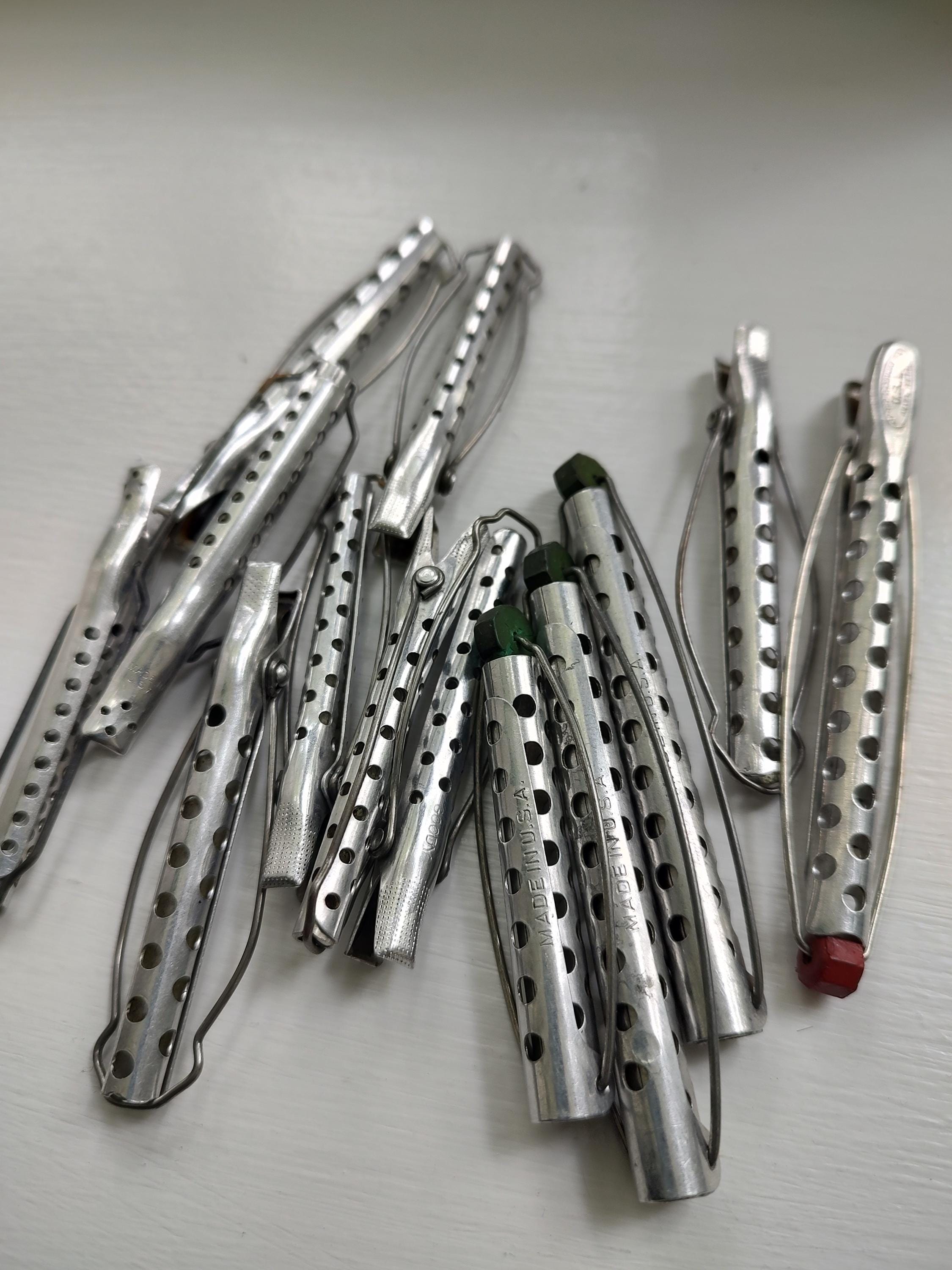 Old Perm Rods Vintage Perm Rods ~ Vintage Finger Wave Clips ~ Vintage Hairstyling ...