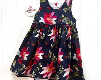 Tea Party Dress - Navy Floral