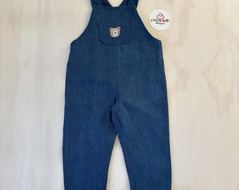 Denim Toddler Overalls -  Teddy