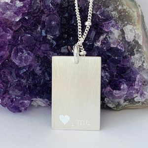 Colar Inhale Exhale, joias de afirmação, pingente de prata inspirador me ame, colar fortalecedor, joias de mantra, colar de mantra