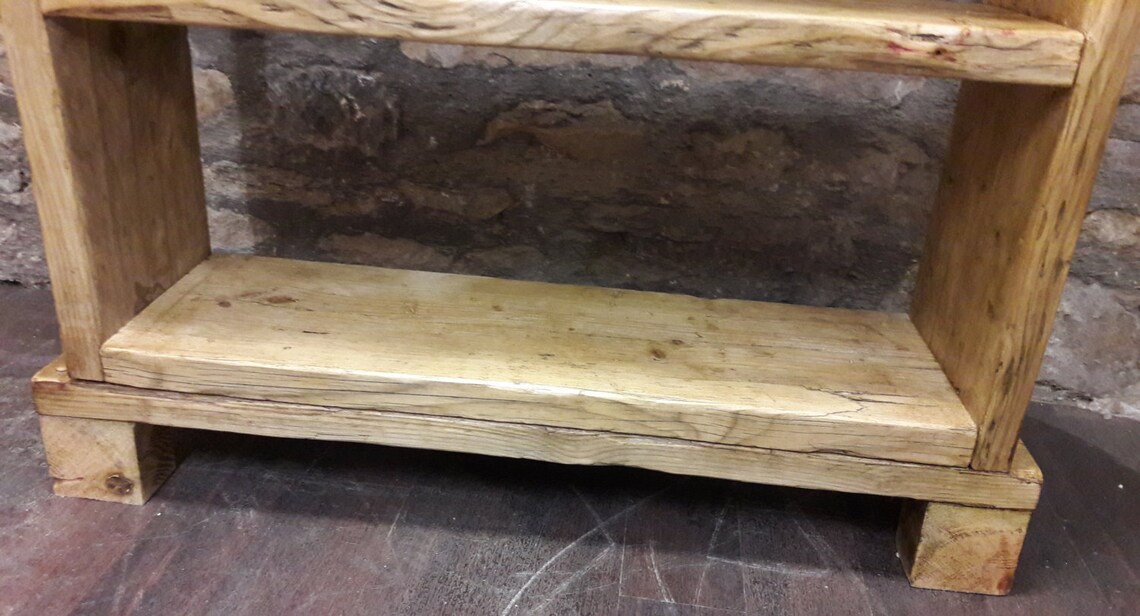 Handmade Reclaimed Wood Bookcase Shelves Rustic Etsy UK