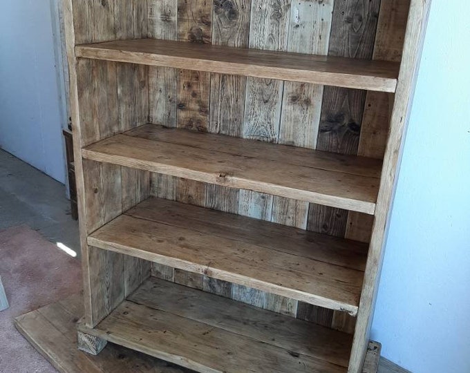 Large handmade bookcase shelves kitchen larder storage