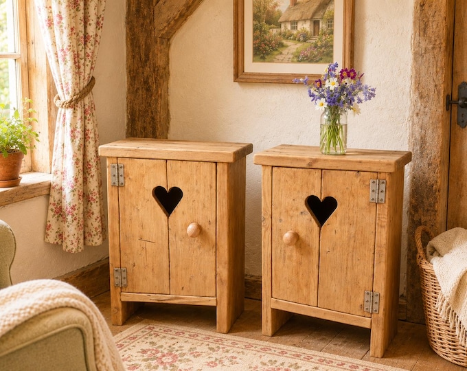 Reclaimed Wood Bedside Table: Handmade bedroom furniture Nightstand Washstand