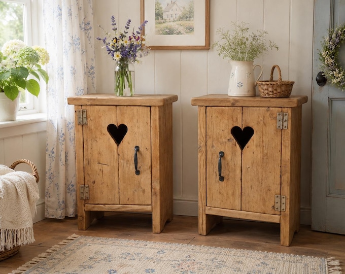 Reclaimed Wood Bedside Table: Handmade Rustic Nightstand console table