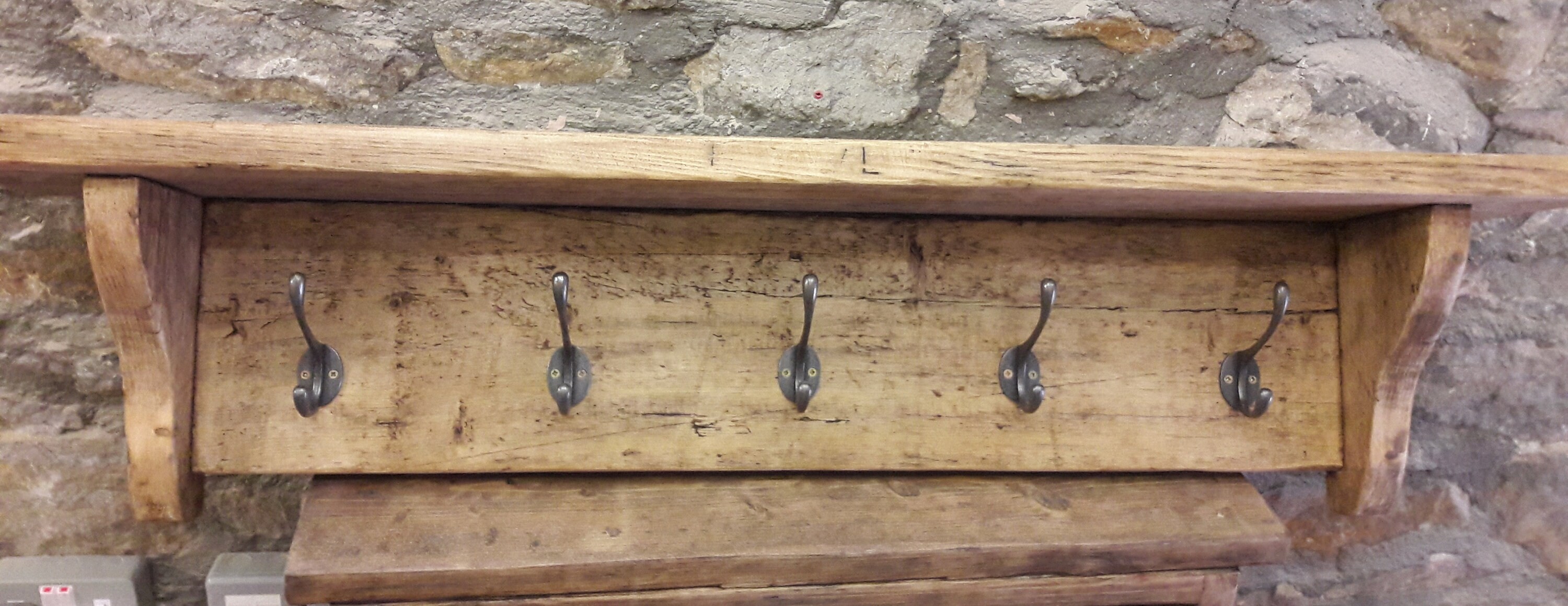 Bespoke coat hook shelf for Rachel