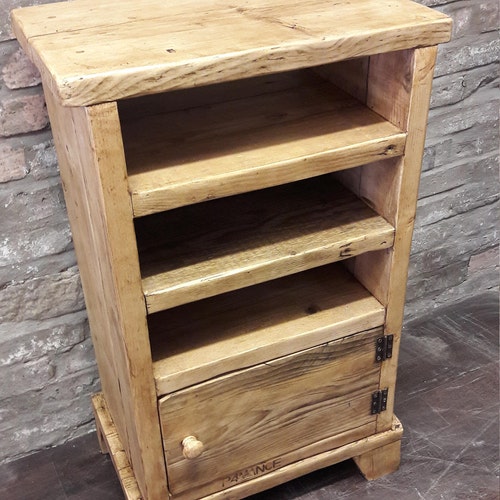 Handmade Solid Wood Bookcase. Reclaimed Wood Shelves Rustic Etsy UK