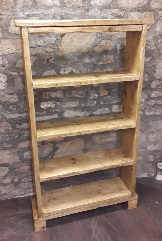 Items similar to Handmade reclaimed wood bookcase shelves ...