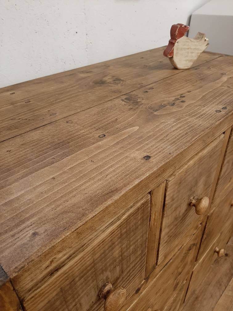 Cofre hecho a mano de cajones boticario madera recuperada | Etsy