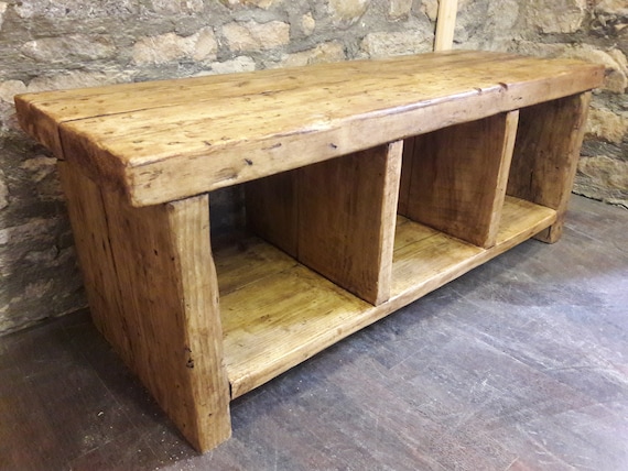 Handmade Hall Storage Seating Shoe, Rustic Wooden Benches With Storage