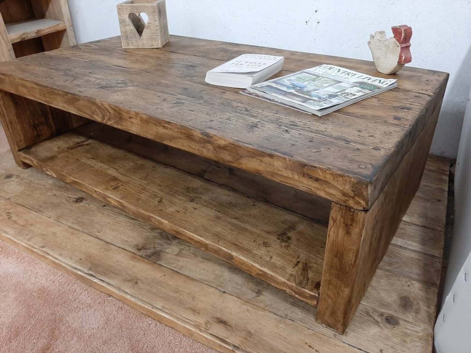 Handmade coffee table rustic reclaimed wood | Etsy