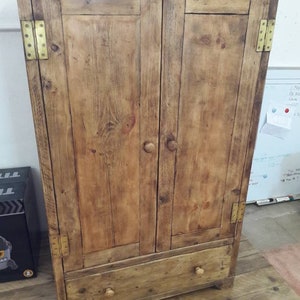 Handmade kitchen Larder cupboard bedroom cupboard reclaimed wood. Rustic storage