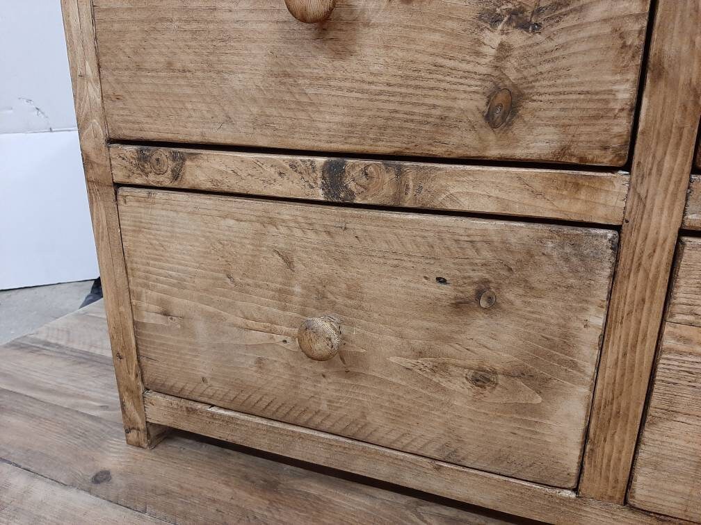 Cofre hecho a mano de cajones boticario madera recuperada | Etsy