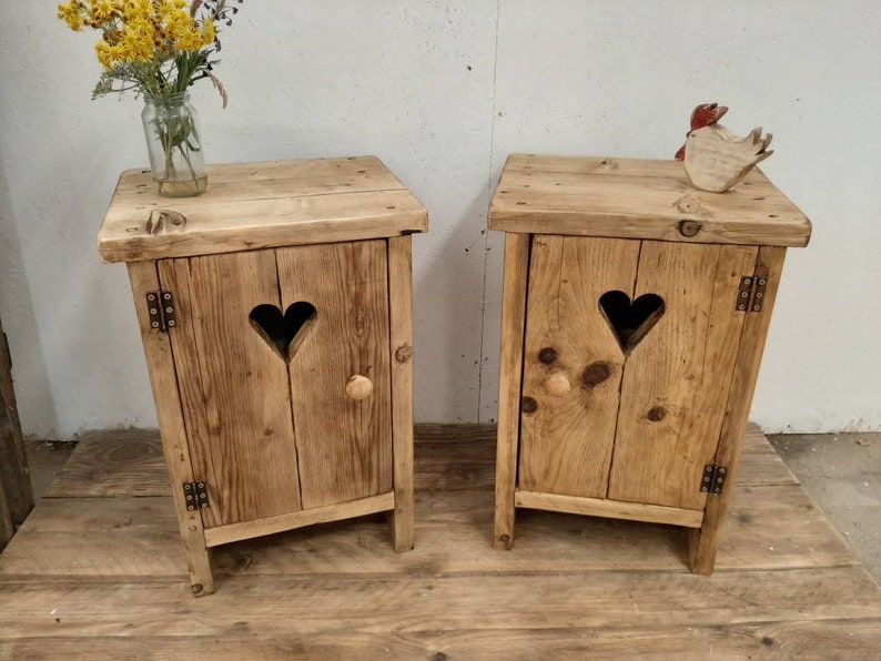 2 X Handmade Bedside Tables Nightstands Vanity Units Washstand Etsy UK