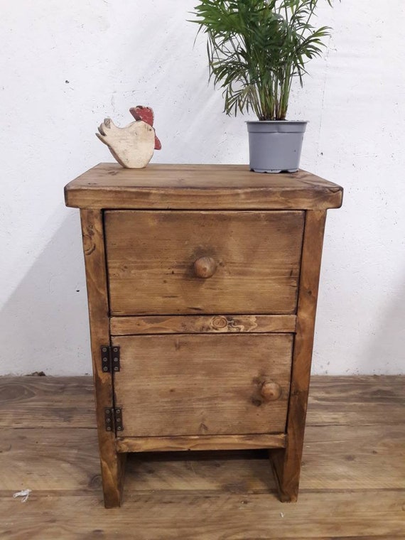 Reclaimed wood night stand deals