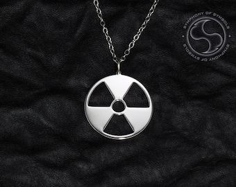 Nugoth Cyber Steampunk Bio-hazard Radioactive Chain Pendant Necklace