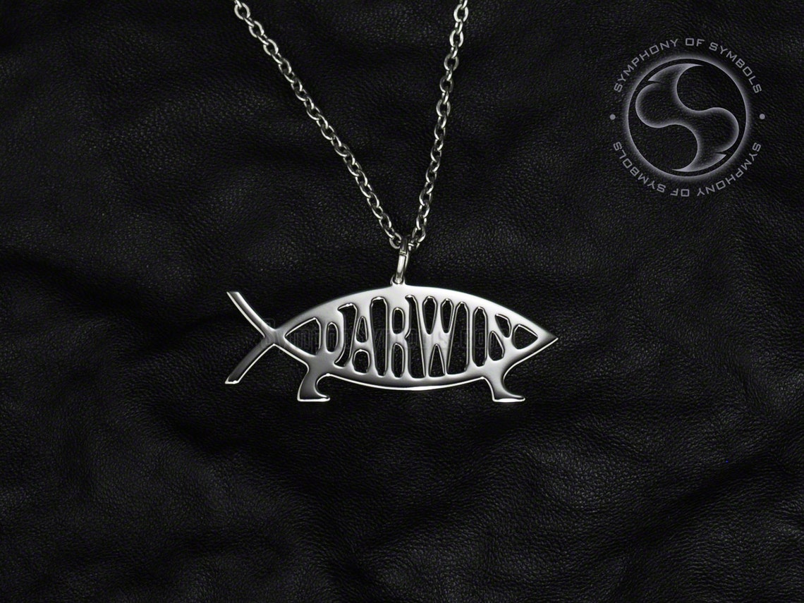 Darwin Fish Pendant Atheism Symbol Stainless Steel Darwin Fish Etsy