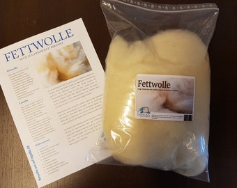 Fettwolle 100 grams-also called Heilwolle