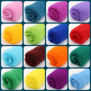 colorful felt wool / fairy tale wool in fleece - 20g - 100% virgin sheep's wool - free choice of colors